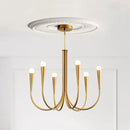 lustre style français doré led pour décoration de luxe