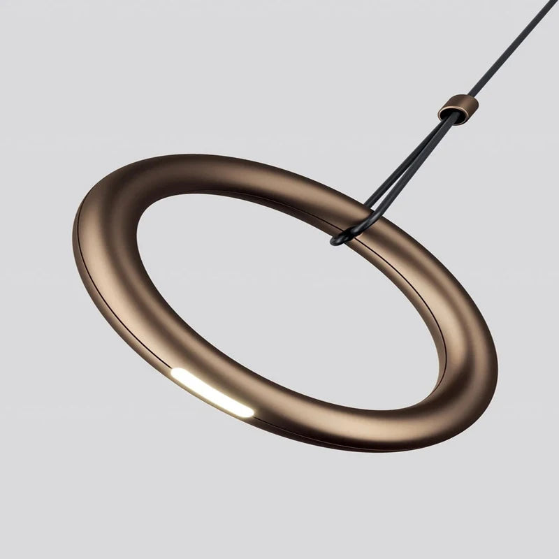 suspension anneau design art déco 4000k cordon réglable