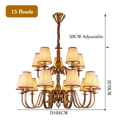 lustre de luxe classique suspension éclairage décorations luminaires de plafond - vue 13 sur 15