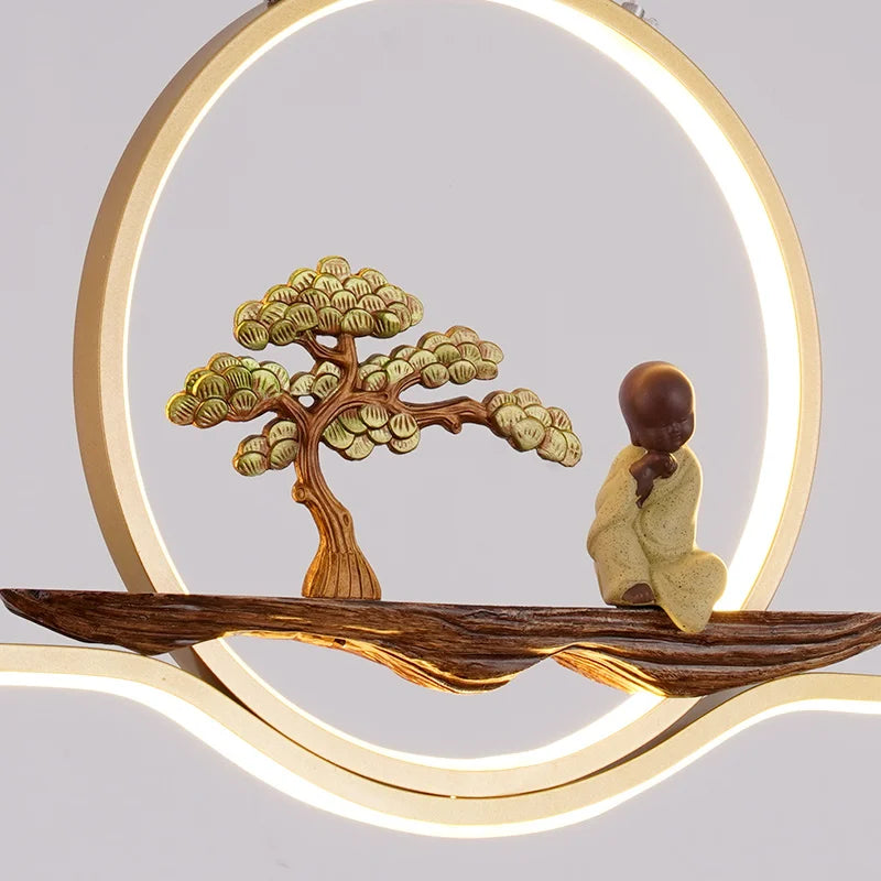 suspension de style chinois pour ambiance zen et moderne - vue 6 sur 14