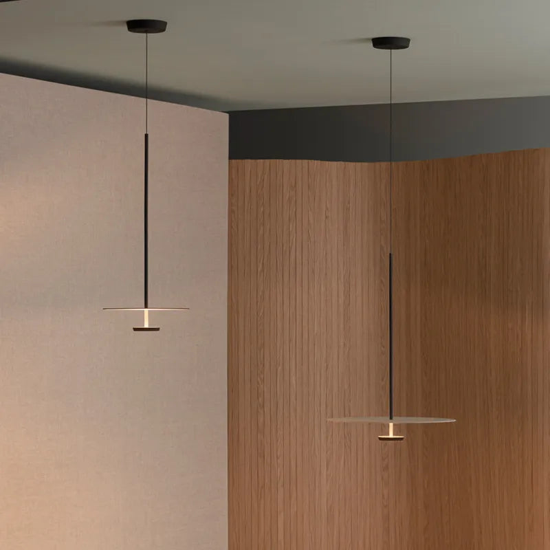 Nordique rond salle à manger lustre moderne chambre chevet soucoupe volante suspension lampe suspendue bar mode luminaire - vue 5 sur 10