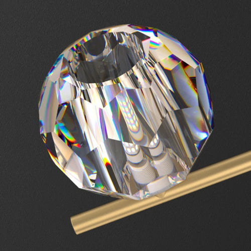 lustre moderne en cristal cuivre avec éclairage réglable - vue 7 sur 6