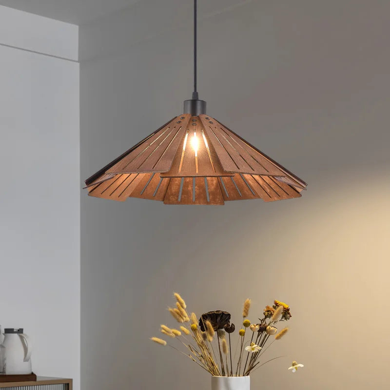 lampe suspendue led bois style wabi-sabi intérieur diy 2022
