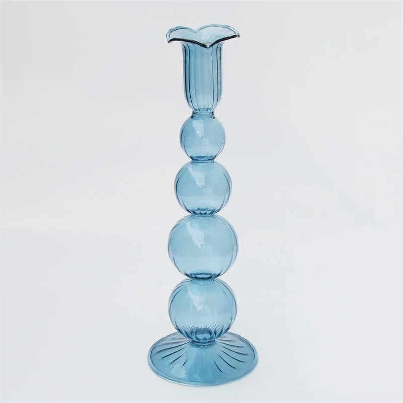 bougeoir en verre pour décoration de mariage et centre de table - vue 8 sur 11