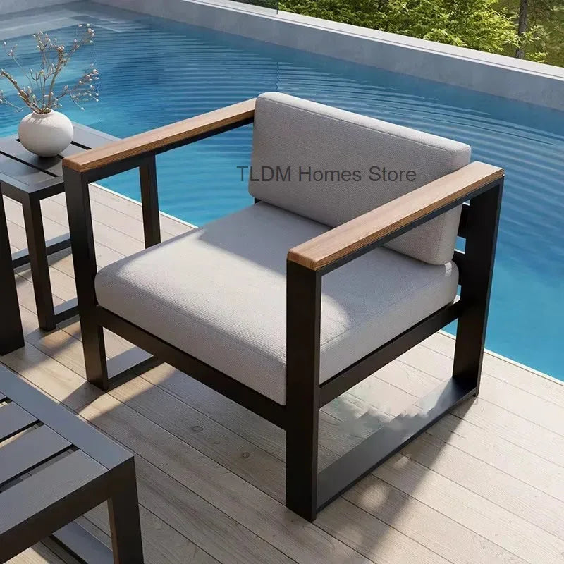 canapés de jardin en aluminium étanche mobilier extérieur combiné