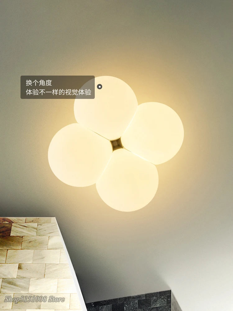 Nordique minimaliste LED plafonnier chambre salon moderne chaud chambre d'enfants lampe créative acrylique lampe nuage art lustre