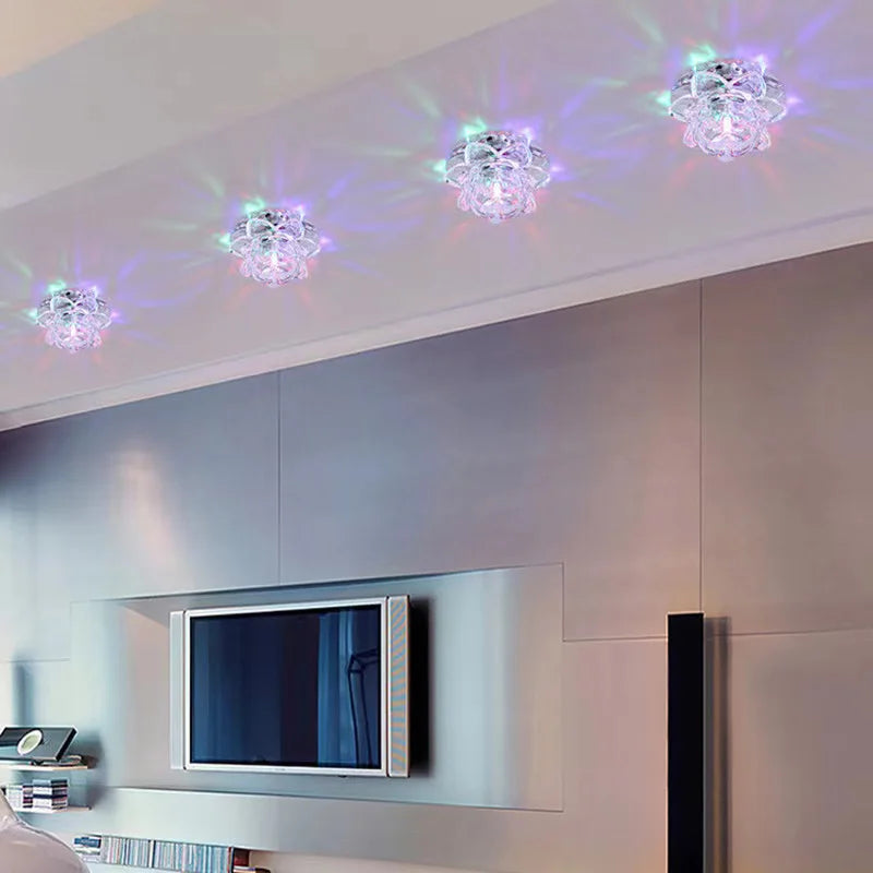 plafonnier led en cristal pour décoration intérieure moderne - vue 3 sur 7