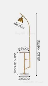lampe sur pied nordique design en fer et marbre