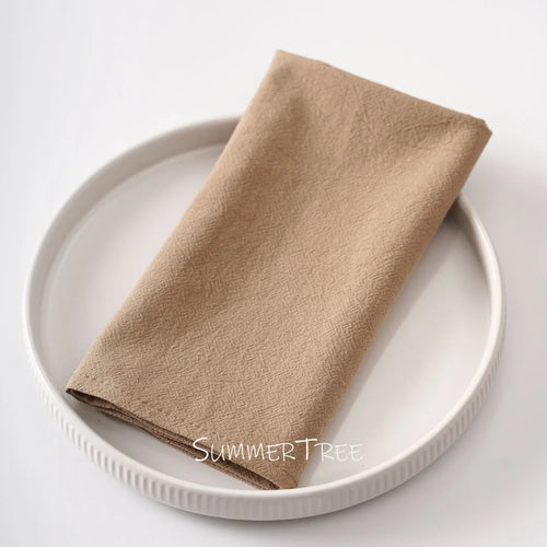 Serviette de table coton lavé style vintage rustique