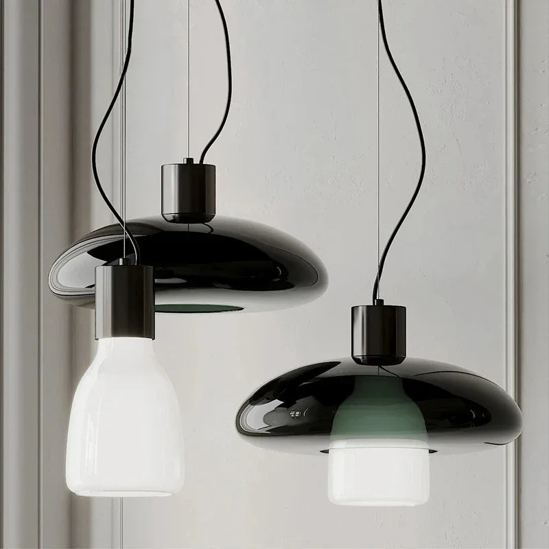Italy Designer Glass Pendant Lamp Modern Ceiling Suspension Chandelier Hanging Light for Kitchen Island Dining Room - vue 6 sur 8
