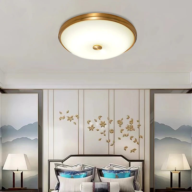 plafonnier rond en verre led design moderne décoratif