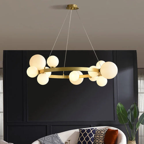 lampe suspendue en forme d'anneau avec fil réglable - vue 3 sur 17