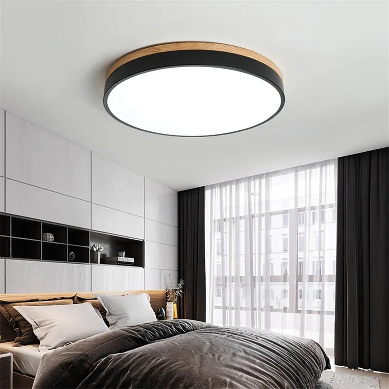 plafonnier led moderne design rond multicolore nordique à montage surface
