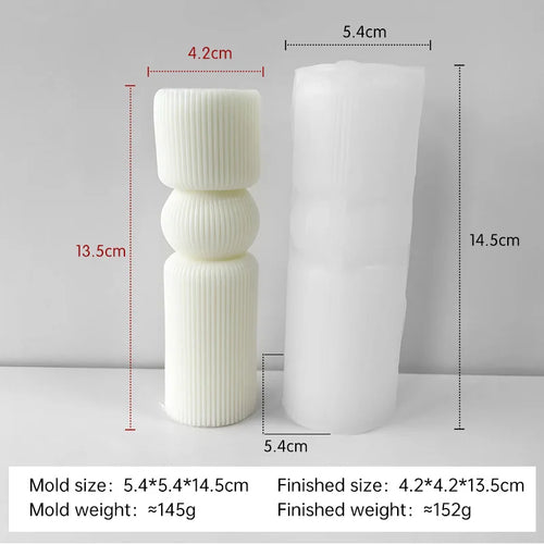 moule en silicone pour bougies aromatiques cylindriques fait main - vue 13 sur 20