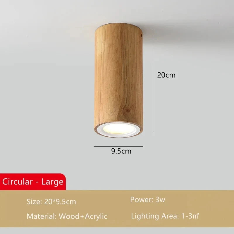 plafonnier led moderne en bois pour décoration intérieure - vue 12 sur 12