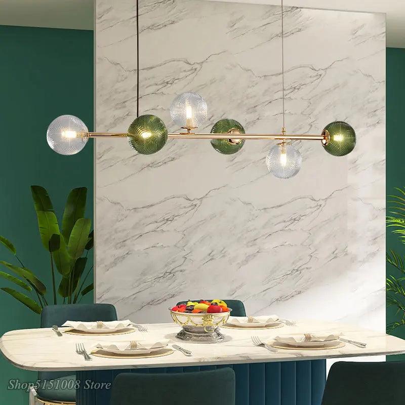 lampe minimaliste moderne en verre abat-jour haricots magiques