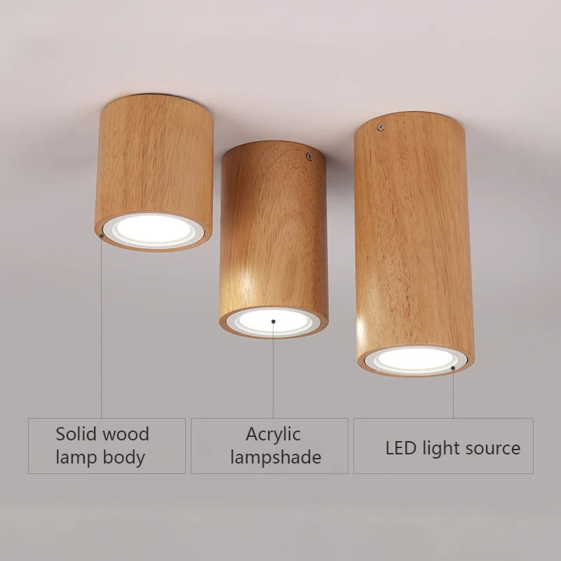 plafonnier led moderne en bois pour décoration intérieure - vue 3 sur 12