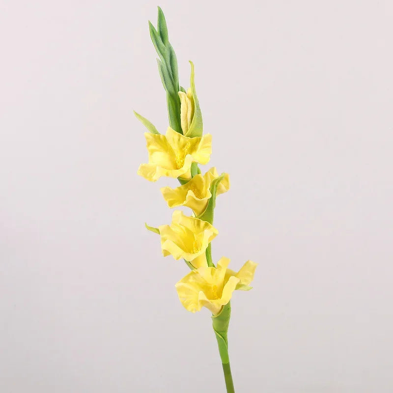 fleurs artificielles glaïeuls pour décoration de fête et bureau