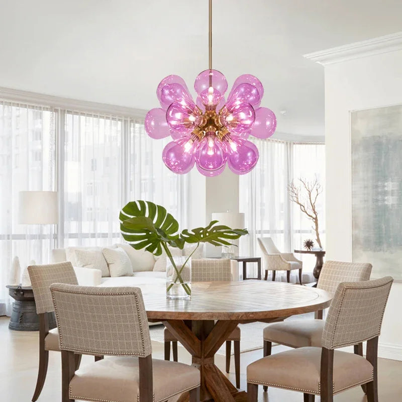 suspension moderne en verre design pour décoration intérieure - vue 5 sur 11