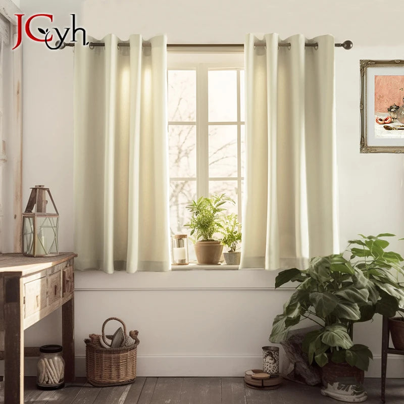 Rideau court occultant texture moderne pour chambre salon - vue 2 sur 12