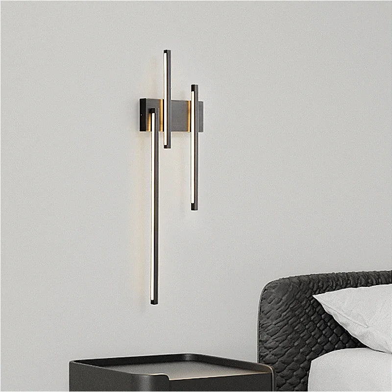 applique murale en cuivre avec lumière minimaliste design élégant pour intérieur - vue 3 sur 8