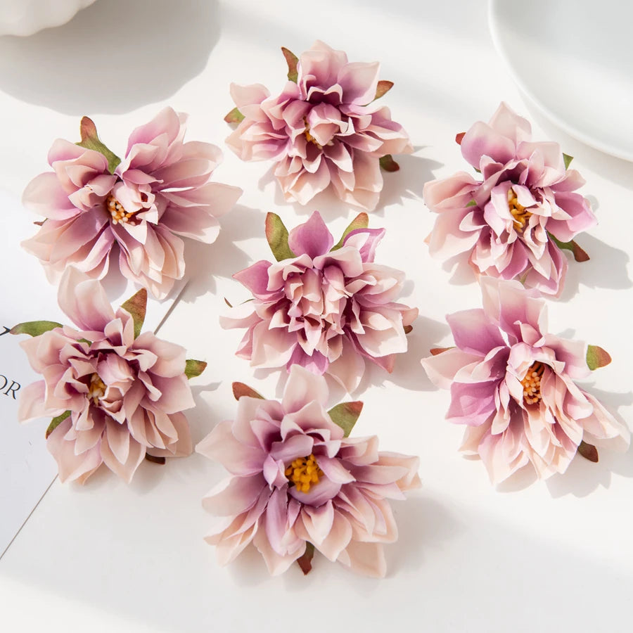 lot de 20 fleurs murales en soie pour décoration variée - vue 14 sur 15