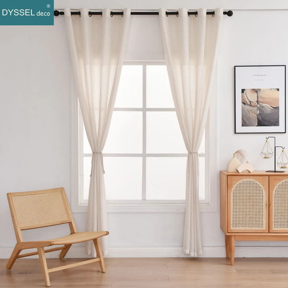Rideau moderne à rayures style européen salon chambre - vue 4 sur 7