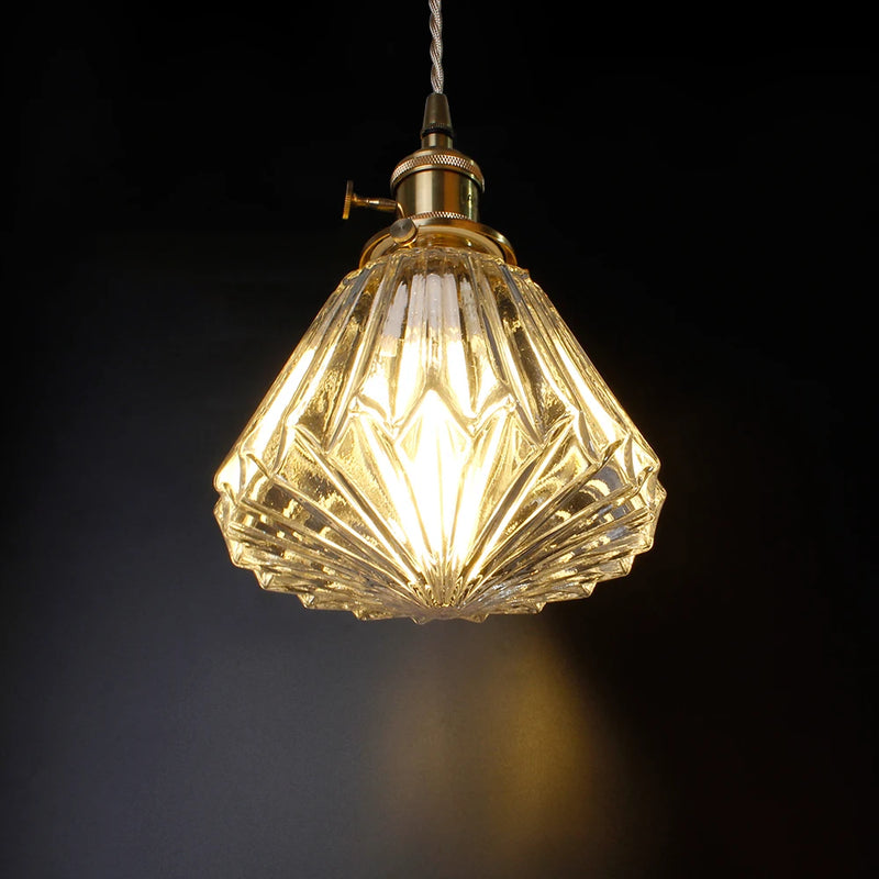 Suspension en verre LED moderne