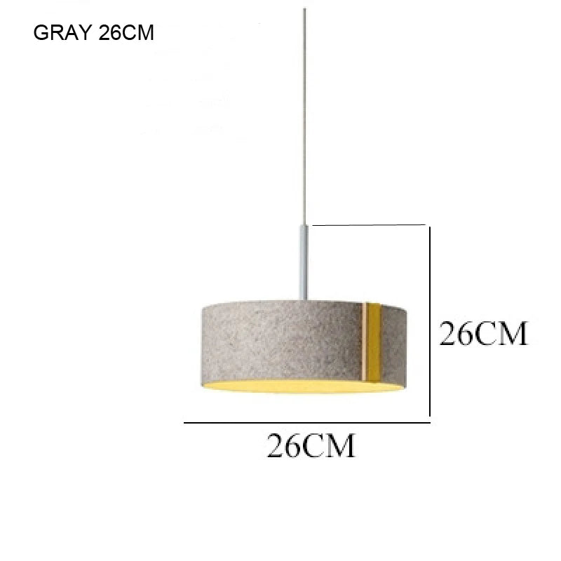 lampe suspendue moderne en tissu feutré pour styliste créatif - vue 12 sur 12