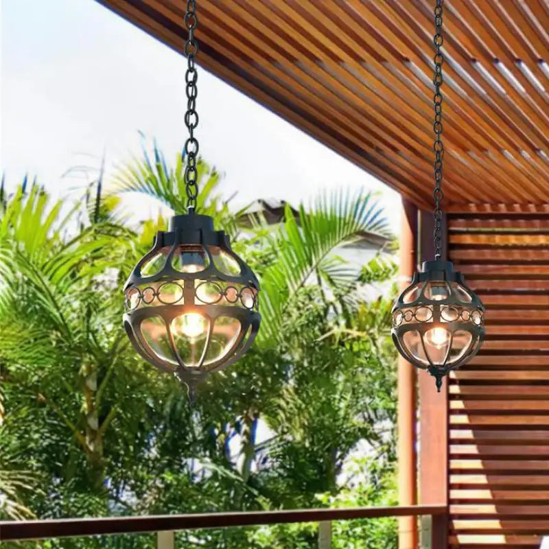 suspension industrielle en verre pour décoration intérieure et extérieure - vue 3 sur 10