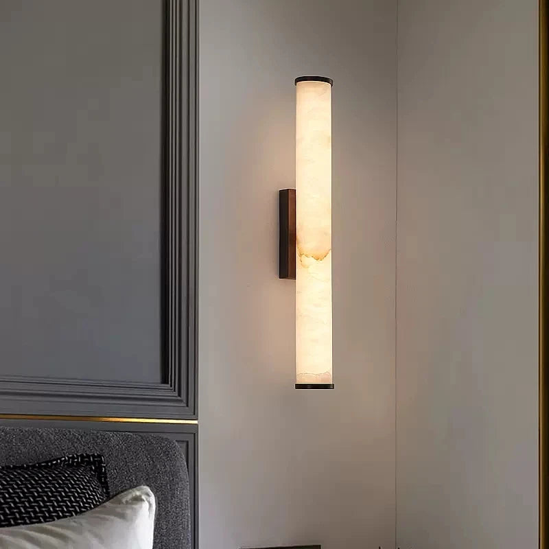 applique murale en marbre naturel avec éclairage led en cuivre - vue 4 sur 9