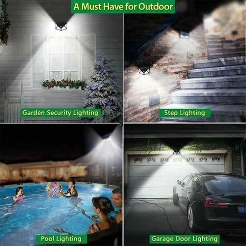 lot de lampes solaires à led avec capteur de mouvement pour jardin - vue 3 sur 7