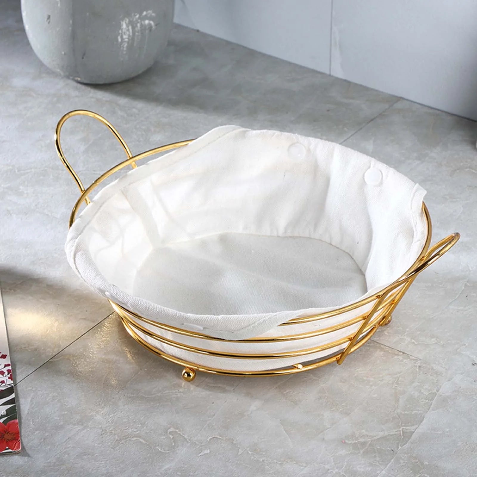 panier de rangement rond pour pain gâteaux et collations - vue 4 sur 6