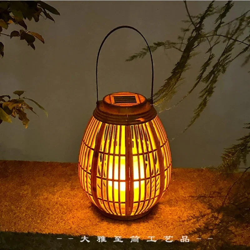 lanternes solaires suspendues pour éclairage extérieur et jardin - vue 6 sur 7