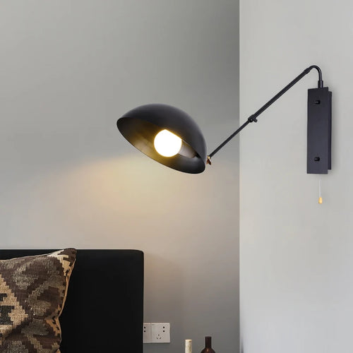 applique murale nordique rétro à bras long design moderne à led - vue 3 sur 10