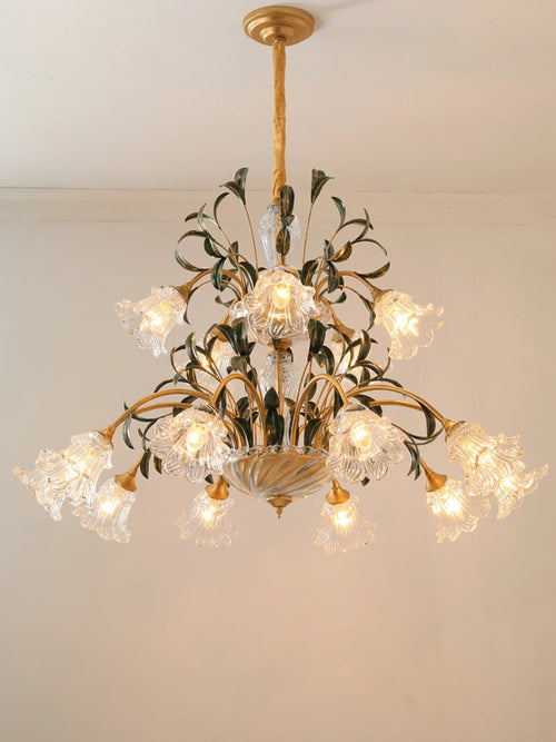 lustre vintage en verre cristal pour maison d'hôtes éclairage suspendu décoratif