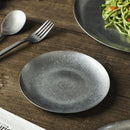 Assiette plate vintage acier inox style industriel camping
