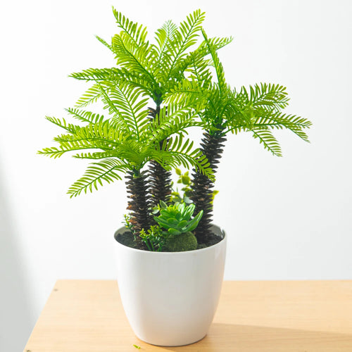 faux palmier grande plante artificielle en pot décorative - vue 2 sur 8