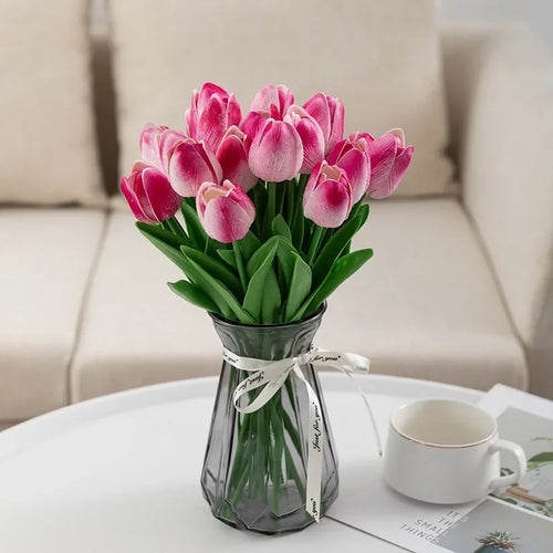 bouquet de tulipes artificielles luxe pour décoration intérieure et mariage - vue 14 sur 17