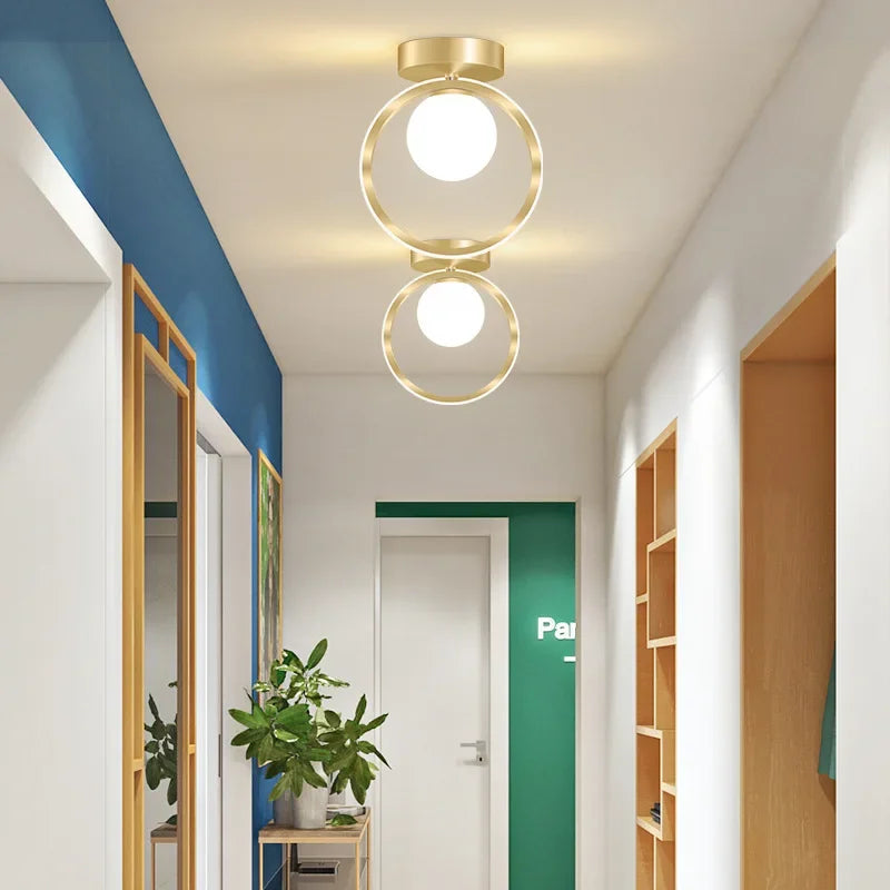 plafonnier moderne en verre pour éclairage intérieur décoratif