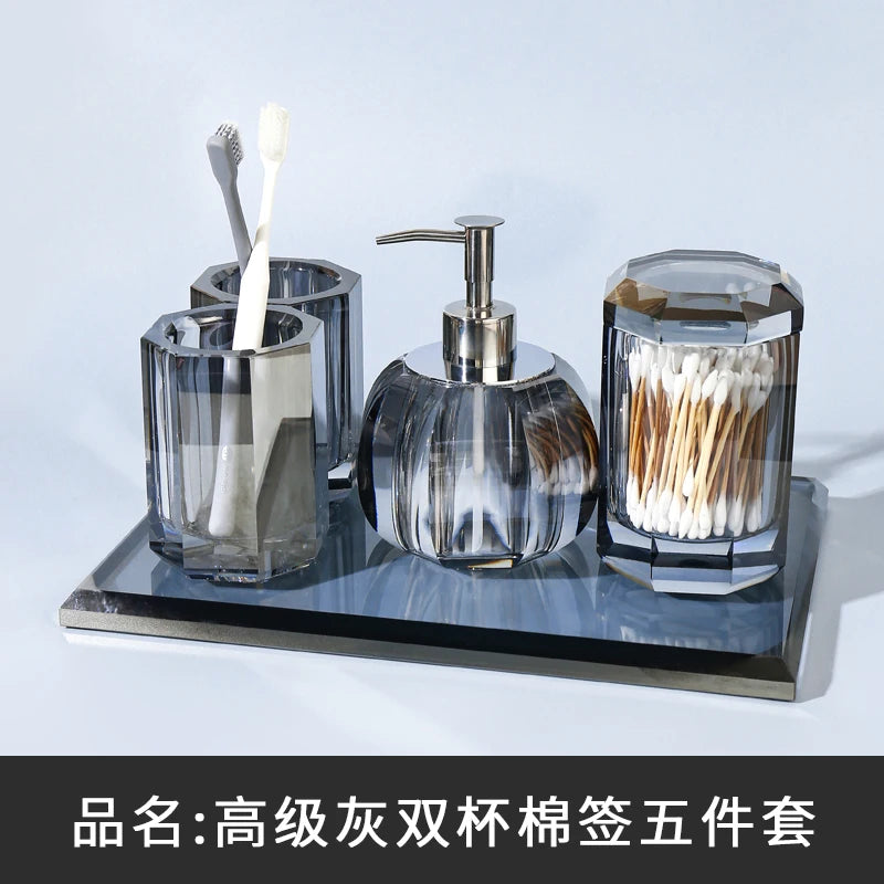 ensemble de produits de toilette en cristal et verre - vue 12 sur 18
