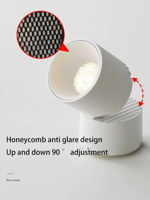foco spot led pliable montage surface anti-éblouissement technologie cob - vue 4 sur 9