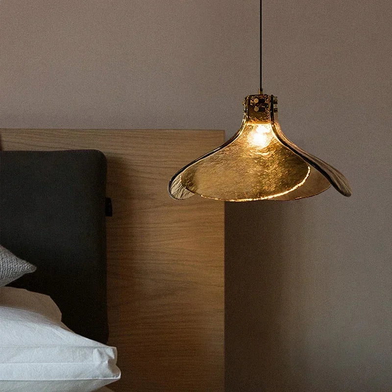 suspension en verre led au design créatif et luxueux - vue 5 sur 8