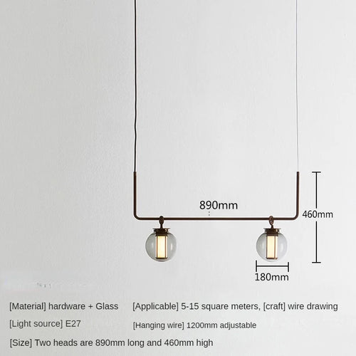 suspension en verre minimaliste pour espaces créatifs et rétro
