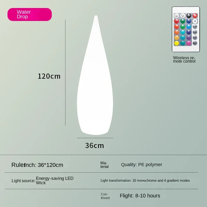 lampadaire de jardin solaire étanche en forme de goutte d'eau - vue 9 sur 14