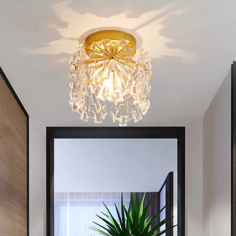 plafonnier en verre flocon de neige design moderne luxe - vue 6 sur 7