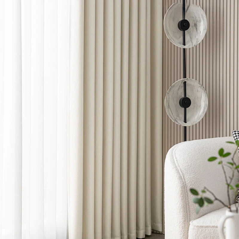 Rideau leger semi occultant style moderne minimaliste sur mesure - vue 3 sur 14