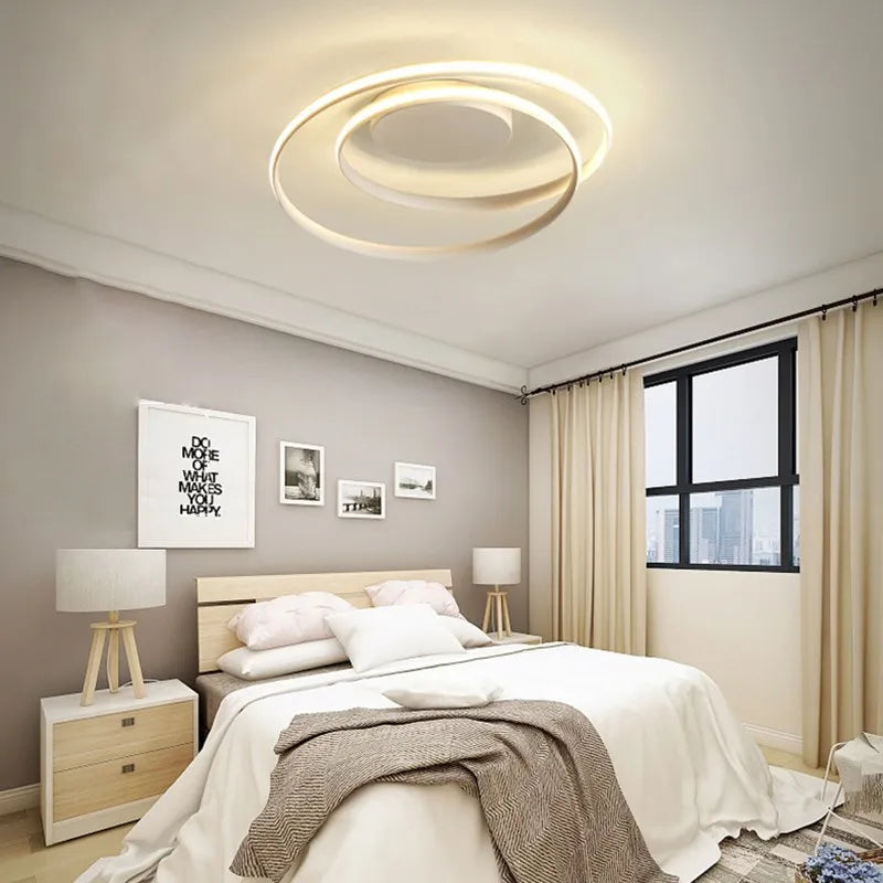 lustre led blanc noir surface montée déco - vue 4 sur 14