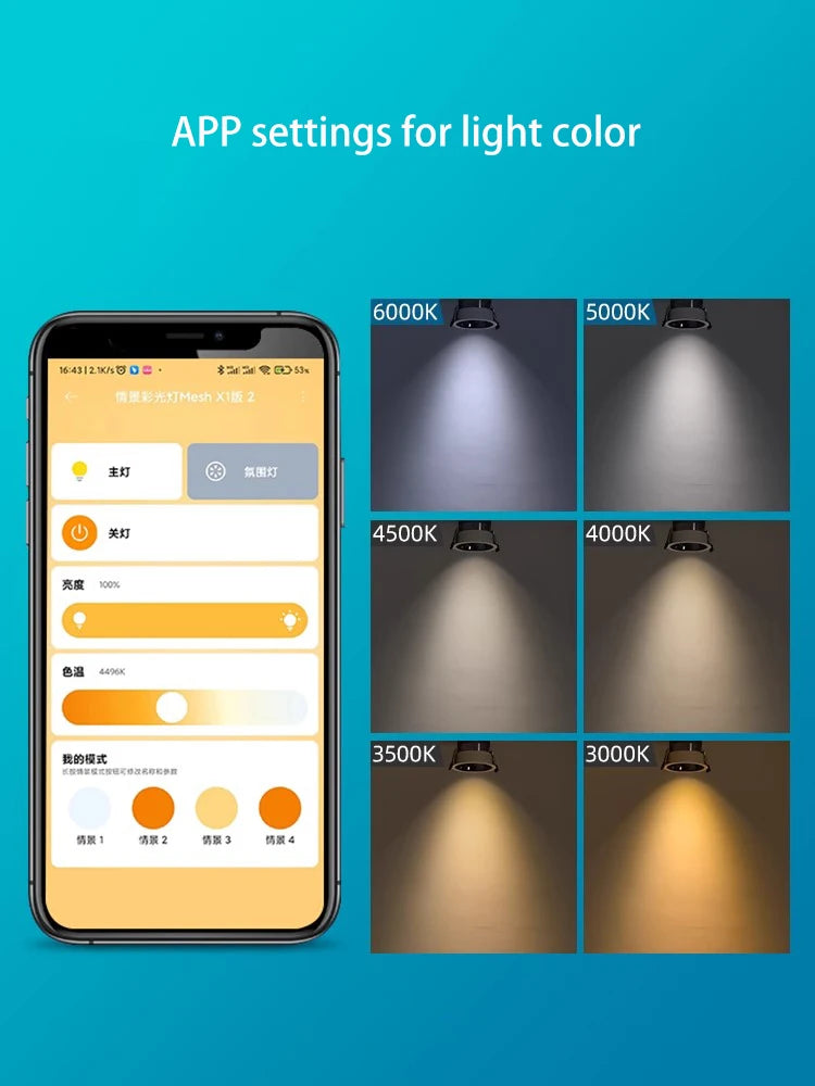 spot intelligent encastrable rond xiaomi mijia led rgb tuya zigbee - vue 3 sur 9