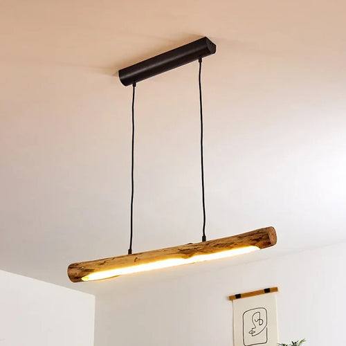 suspension en bois minimaliste style japonais pour décoration intérieure - vue 5 sur 6